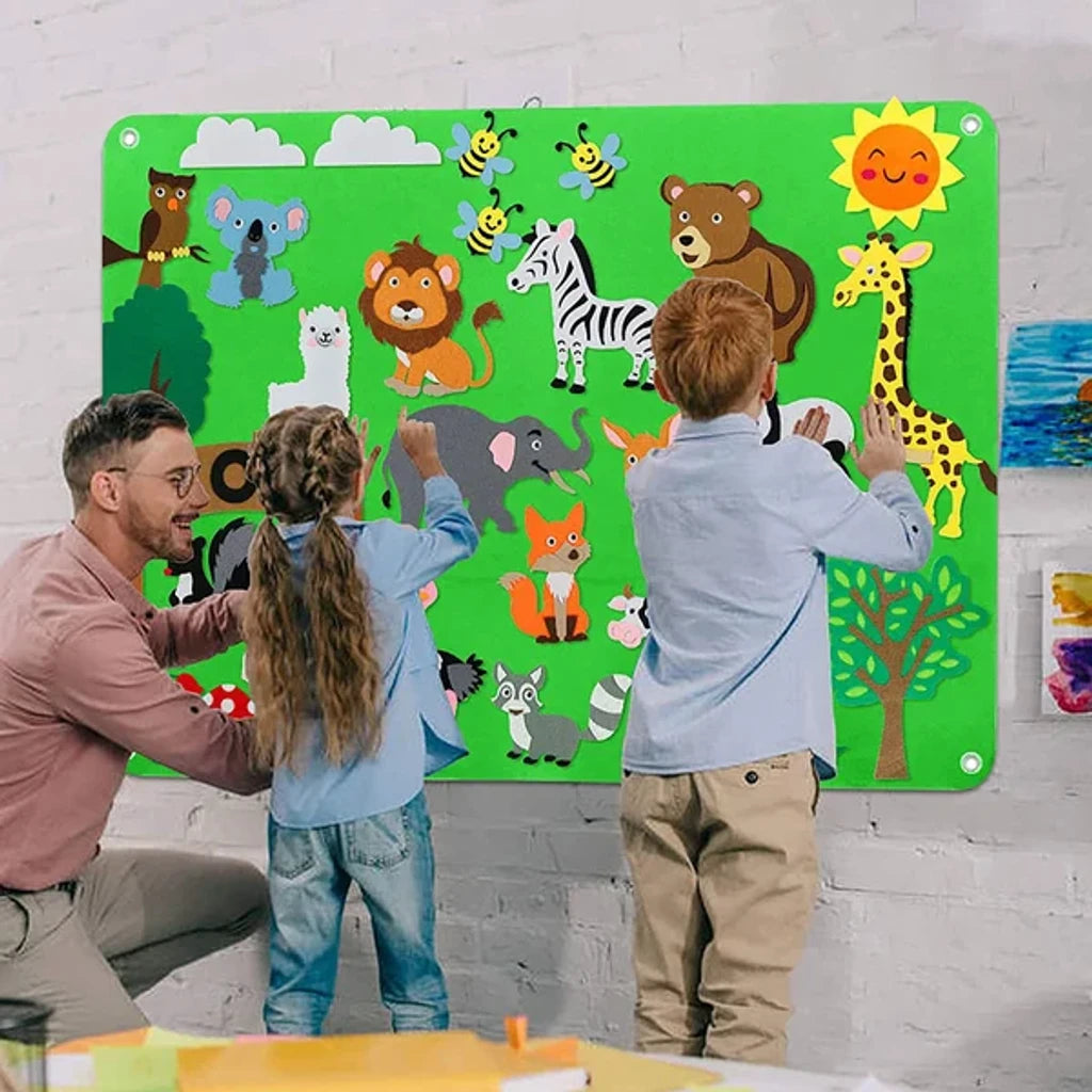Painel de Feltro Brincamigos® - Educativo para crianças