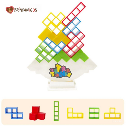 Tetris Tower® + 16 Blocos de Brinde - Brincamigos