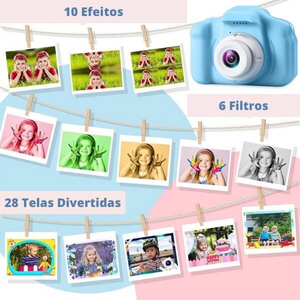 Câmera Digital Brincamigos OFERTA -> Cartão SD 32GB